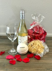 Deluxe Pamper Party with White Wine Davenport Florist - Same Day Flower Delivery - Flower Power 
